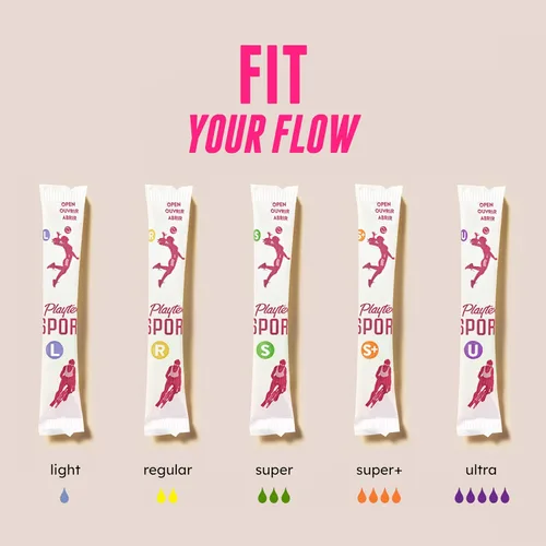 Vista 7 de Playtex Tampones deportivos de absorción regular, sin fragancia, 18 unidades, tampones regulares para mujeres, cuidado femenino, tampón Playtex