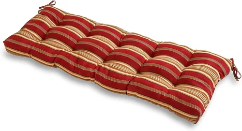 Vista 16 de Greendale Home Fashions Cojín de banco para exteriores de 51 pulgadas, Adobe Stripe