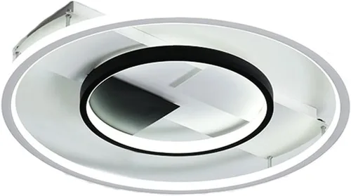 Vista 8 de Lámpara de techo LED de 45 W, con control remoto, brillo regulable, 3000-6000 K, lámpara de techo moderna de montaje empotrado para sala de estar