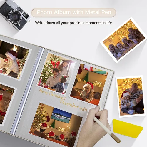 Vista 5 de Popotop Álbum de fotos grande autoadhesivo 4x6 5x7 8x10 Álbum de recortes DIY Libro de imágenes, Regalos para mamá, familia, bebé y boda