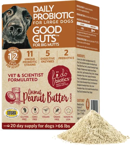 Vista 16 de Fidobiotics Good Guts Probióticos para perros – Polvo probiótico para perros para la salud digestiva, alivio de gases y heces más firmes, 3B UFC