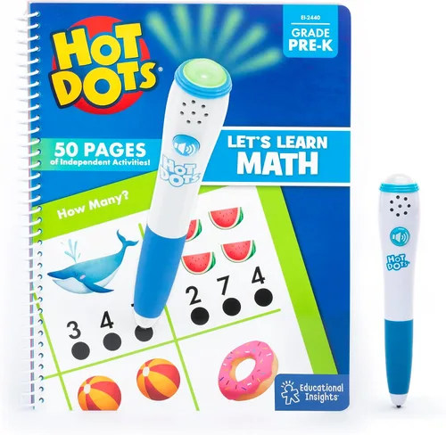 Vista 8 de Educational Insights Hot Dots Let's Learn Pre-K Math - Libro de trabajo de matemáticas preescolar para aprender a contar y colores con actividades