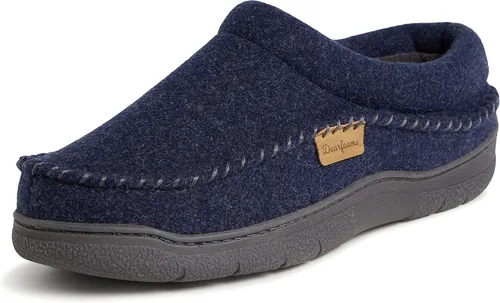 Vista 15 de Dearfoams Pantuflas Thompson de espuma viscoelástica para hombre Negro