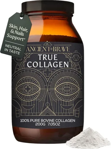 Vista 10 de Ancient + Brave Paquetes de colágeno en polvo True Collagen de 15 x 0.18 oz, péptidos de colágeno alimentados con pasto de la UE, proteína en polvo
