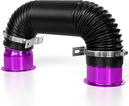 Vista 8 de Conducto de admisión del tubo de admisión, 3 pulgadas/2.992 in Tubo de entrada de frío de aluminio universal para automóvil automotriz- Negro