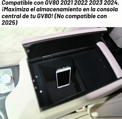 Vista 5 de Center Console Organizer Tray For Genesis GV80 2021-2024