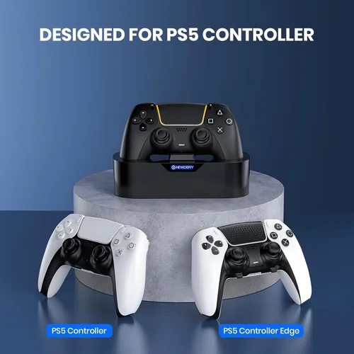 Vista 4 de NEWDERY PS5 Controller Charger Station, Fast Charging Dock for PlayStation 5 Controllers, Single Controller Charging Stand Replacement for PS5