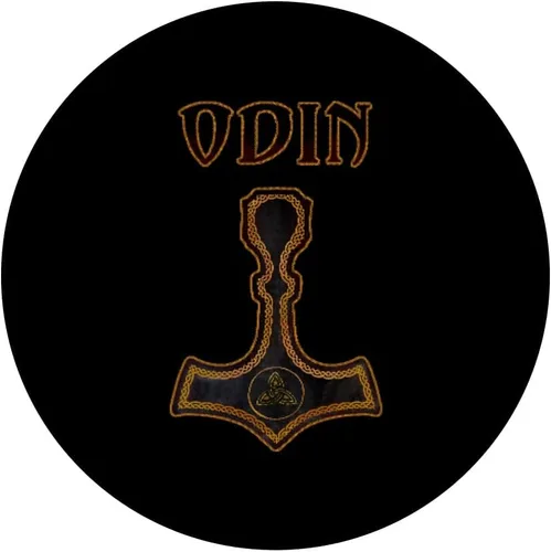 Vista 3 de Mjölnir - Diseño de martillo con letras Odin PopSockets intercambiable PopGrip