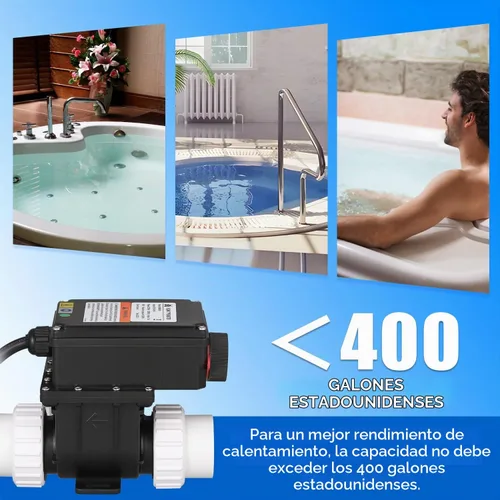Vista 6 de Mxmoonant Termostato de bañera de hidromasaje de 2KW 110V, calentador de spa, termostato de bañera de hidromasaje con control de temperatura
