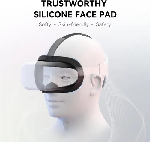 Vista 4 de CNBEYOUNG VR Face Cover Lens Cover and Head Strap for Quest 2