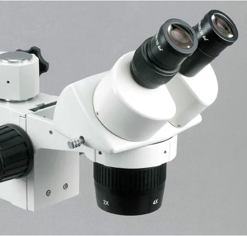 Vista 3 de AmScope Microscopio estéreo binocular SW-3B13, oculares WH10x, aumento 10X y 30X, objetivo 1X/3X, soporte de brazo único
