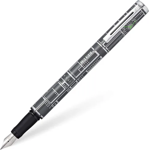Vista 5 de Pluma estilográfica Sheaffer Pop con borde cromado y punta media, en caja de regalo, Clásico - Lila