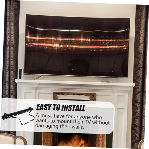 Vista 4 de Soporte de pared para TV sin taladro para televisores LCD, diseño estable sin tachuelas con construcción resistente a los impactos, fácil
