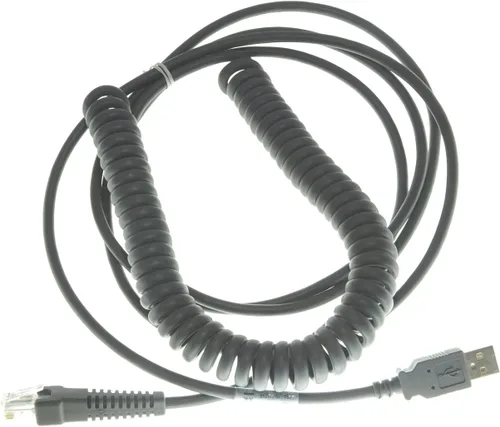 Vista 5 de Arkscan Cable USB compatible con escáneres de código de barras Zebra Motorola y Symbol modelo CBA-U01-S07ZAR (6.6 ft/6 pies planos)