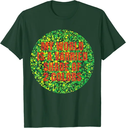 Vista 13 de Camiseta divertida con problemas daltónicos al color, Negro