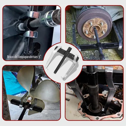 Vista 4 de BILITOOLS Extractor de engranajes de 3", de 2 mordazas, interno y externo para la extracción de poleas, volantes, rodamientos y brazos