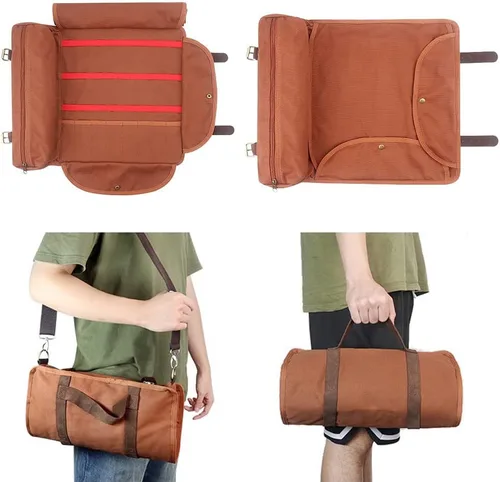 Vista 6 de DUEBEL Kit de barman Juego de herramientas de barra de mixología profesional de 24 piezas con bolsa de viaje y elegante soporte de bambú