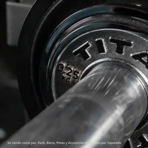 Vista 4 de Titan Fitness Olympic Calibrated Steel Powerlifting Plates, Machine Precision Steel Discs