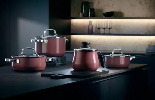 Vista 9 de WMF W0515525290 - Olla de un solo mango, 5.5 pulgadas (5.5 in), compatible con gas Fire, Fusion Tech Mineral Multi Pot, cocina anhidra, arroz