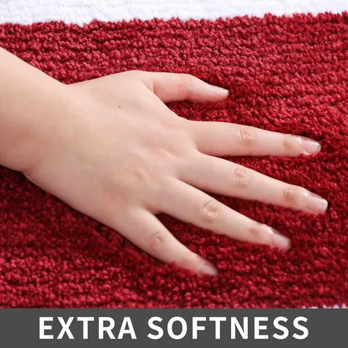 Vista 6 de COSY HOMEER Juego de toallas de baño extragruesas, antideslizantes, felpa suave, 100% poliéster fuerte, absorbente de agua para sala de estar, baño