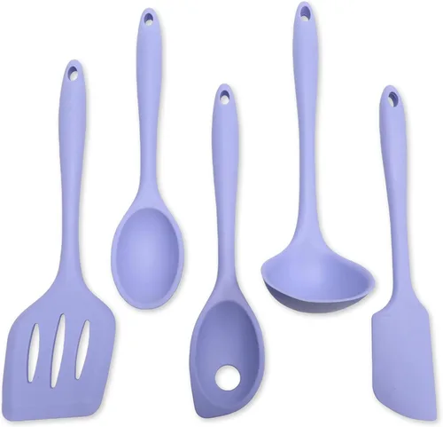 Vista 8 de Chef Craft Juego de herramientas de cocina de silicona premium multicolor de 5 piezas, surtido (42086)