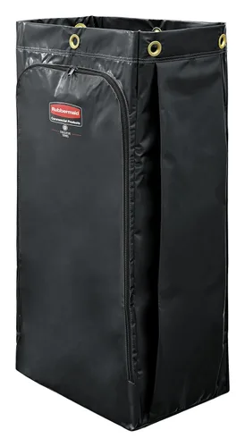 Vista 7 de Bolsa de carro de limpieza Rubbermaid Commercial Products de 30 galones, amarilla, para recoger residuos o artículos de lavandería, carros