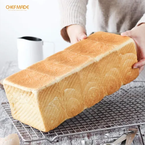 Vista 5 de CHEFMADE Caja tostadora con tapa, a rayas o estructura lisa, antiadherente, Teflon, para hornear