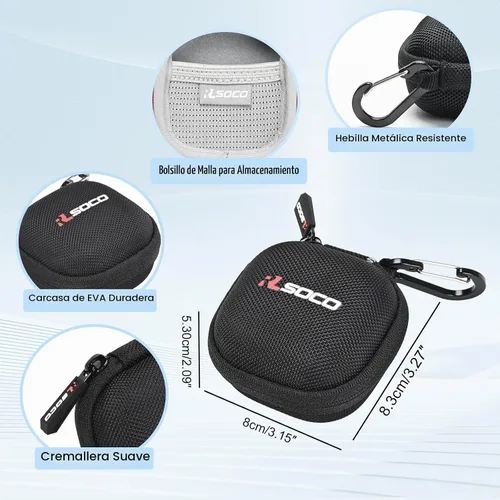 Vista 5 de RLSOCO - Funda rígida de transporte para Soundcore Liberty 5 Pro, Liberty 5 Pro, Liberty 5 Pro Max, con cancelación de ruido, auriculares Negro