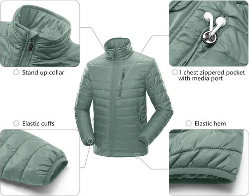 Vista 6 de 33,000ft Chaqueta acolchada ligera y plegable para hombre