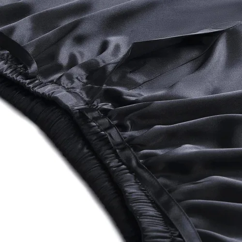 Vista 4 de SIHA - Shorts de pijama de satén para hombre