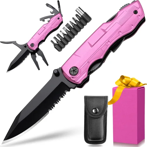 Vista 17 de Ideas de regalos para esposa, cuchillo multiherramienta con tinta P de la mejor esposa, regalos de Navidad para esposa del marido, rellenos
