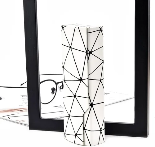 Vista 5 de Funda de gafas deslumbrante celosía, funda protectora portátil para gafas, cubierta rígida para gafas de moda, unisex..