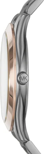 Vista 2 de Michael Kors MK9122 - Slim Runway Reloj de Acero Inoxidable Dorado Beige con Tres Manecillas Gunmetal/oro rosa