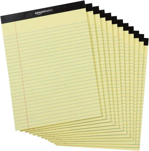 Vista 2 de AmazonBasics AMZ401 - Carpetas de archivos tamaño carta (paquete de 100 unidades) - Colores surtidos y rayado legal/ancho de 8-1/2 por 11-3/4