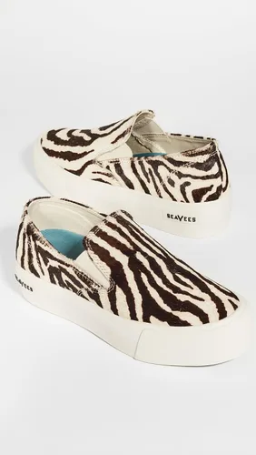 Vista 5 de SEAVEES Zapatos deportivos Baja sin cordones con plataforma para mujer