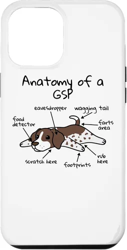 Vista 25 de iPhone 13 Anatomía de una funda de perro puntero alemán de pelo corto
