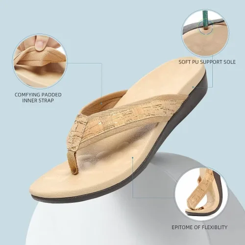 Vista 3 de QLEYO Cómodas sandalias para caminar para mujer con soporte de arco, las mejores sandalias para fascitis plantar para aliviar el dolor de pies