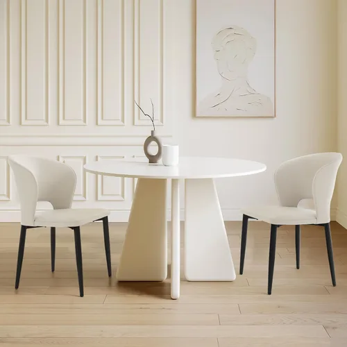 Vista 7 de Homcosan Juego de 2 sillas de comedor, modernas sillas de cocina con estructura cruzada y exquisito diseño de tuberías, fácil montaje, sillas