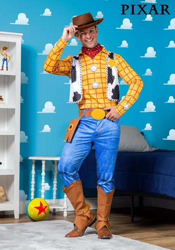 Vista 2 de Disfraz de Disney Deluxe Woody Toy Story para adultos