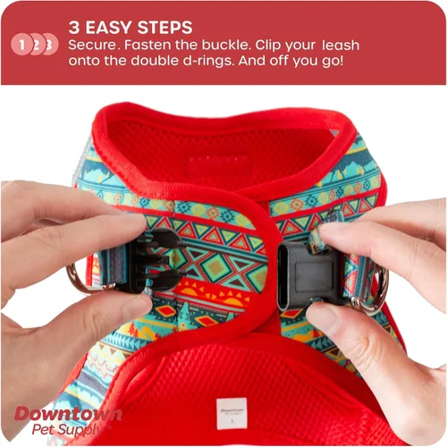 Vista 151 de Downtown Pet Supply Arnés para perro Step-in – Sin tirones, malla acolchada ajustable con ribete reflectante, correa de hebilla segura – Arnés