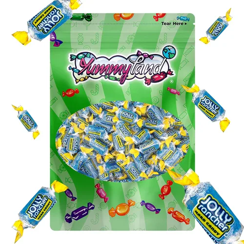 Vista 3 de Jolly Rancher - Caramelos duros de frambuesa azul, envueltos individualmente, bolsa de dulces a granel, 1 libra (16 onzas)