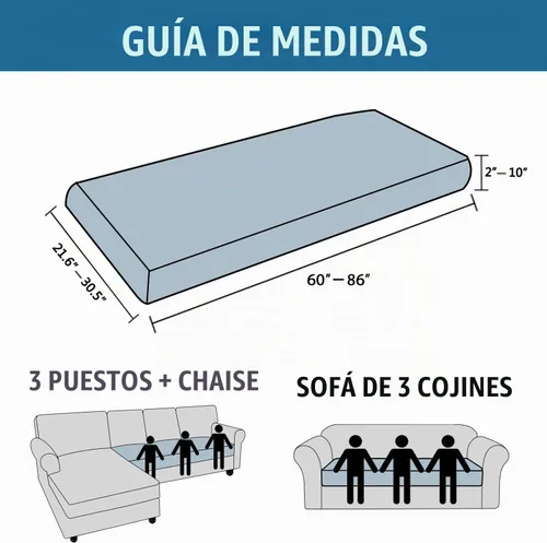 Vista 3 de H.VERSAILTEX Fundas de Cojín de Asiento Individuales Super Elásticas Fundas de Sofá Fundas de Cojín de Sofá Fundas Deslizables Juegos Tela de Sarga