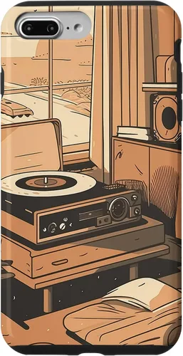 Vista 12 de Lofi Aesthetic Vinyl Music Minimal Calm Nostalgic Art Case for iPhone 16