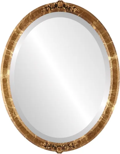 Vista 9 de Espejo de pared biselado ovalado para decoración del hogar, estilo Athena, negro plateado, dimensiones exteriores de 14 x 18 pulgadas