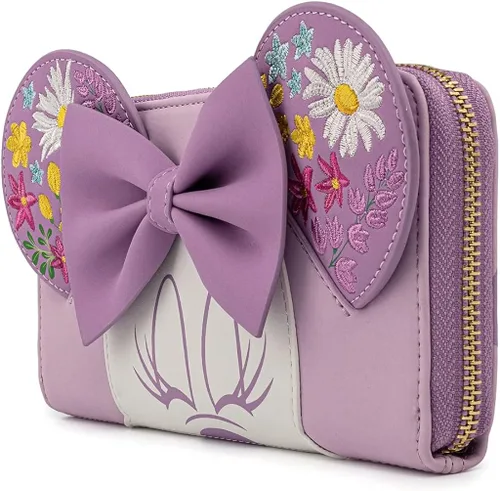 Vista 4 de Loungefly Minnie wFlowers Ziparound Wallet