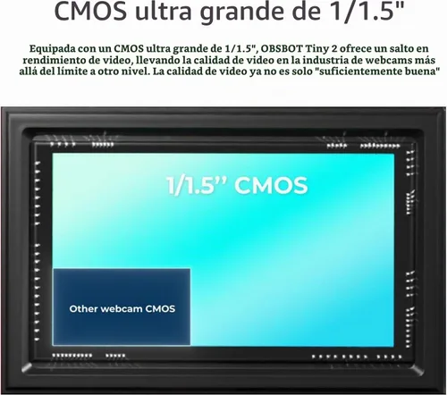 Vista 2 de OBSBOT Tiny 2 4K PTZ Webcam 1/1.5" CMOS 50MP