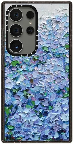 Vista 197 de CASETiFY Funda de impacto para Galaxy S22+ - Adhesivo Aries Moross, color negro transparente