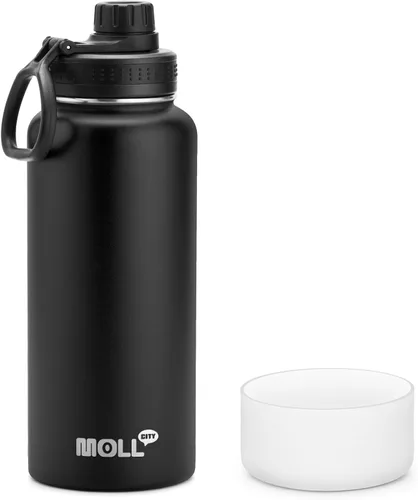 Vista 53 de Botella de agua de 12 oz para niños de acero inoxidable con aislamiento al vacío de boca ancha Botella de agua deportiva - Pequeña botella de agua