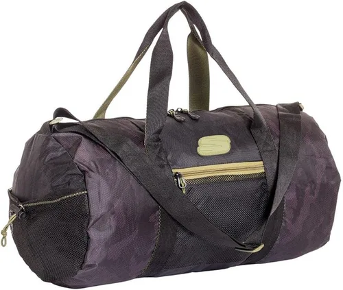 Vista 2 de Skechers Bolsa deportiva con cremallera de camuflaje con bolsillo lateral de malla y cierre de hombro ajustable