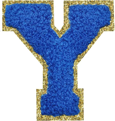 Vista 61 de 3Pcs Letter Patches Varsity Glitters Chenille,SPRT Iron on Blue Letter Patch,Alphabet Cloth Patch for Team Costume Decoration 3.1in Height S
